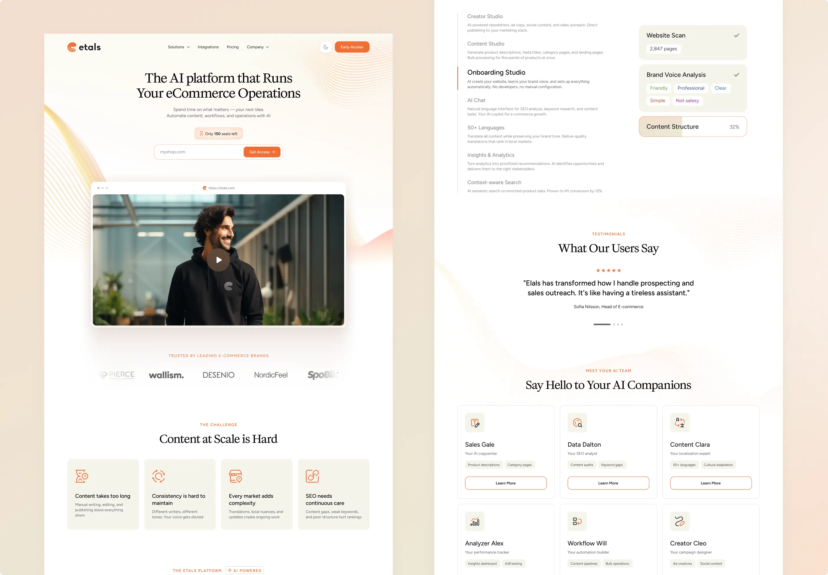 ETALS advertising design - user experience